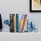 Mint Furnish Metal Bookend Girl riding Bicycle