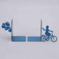 Mint Furnish Metal Bookend Girl riding Bicycle