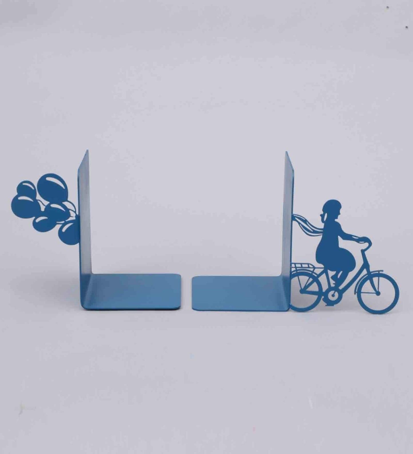 Mint Furnish Metal Bookend Girl riding Bicycle