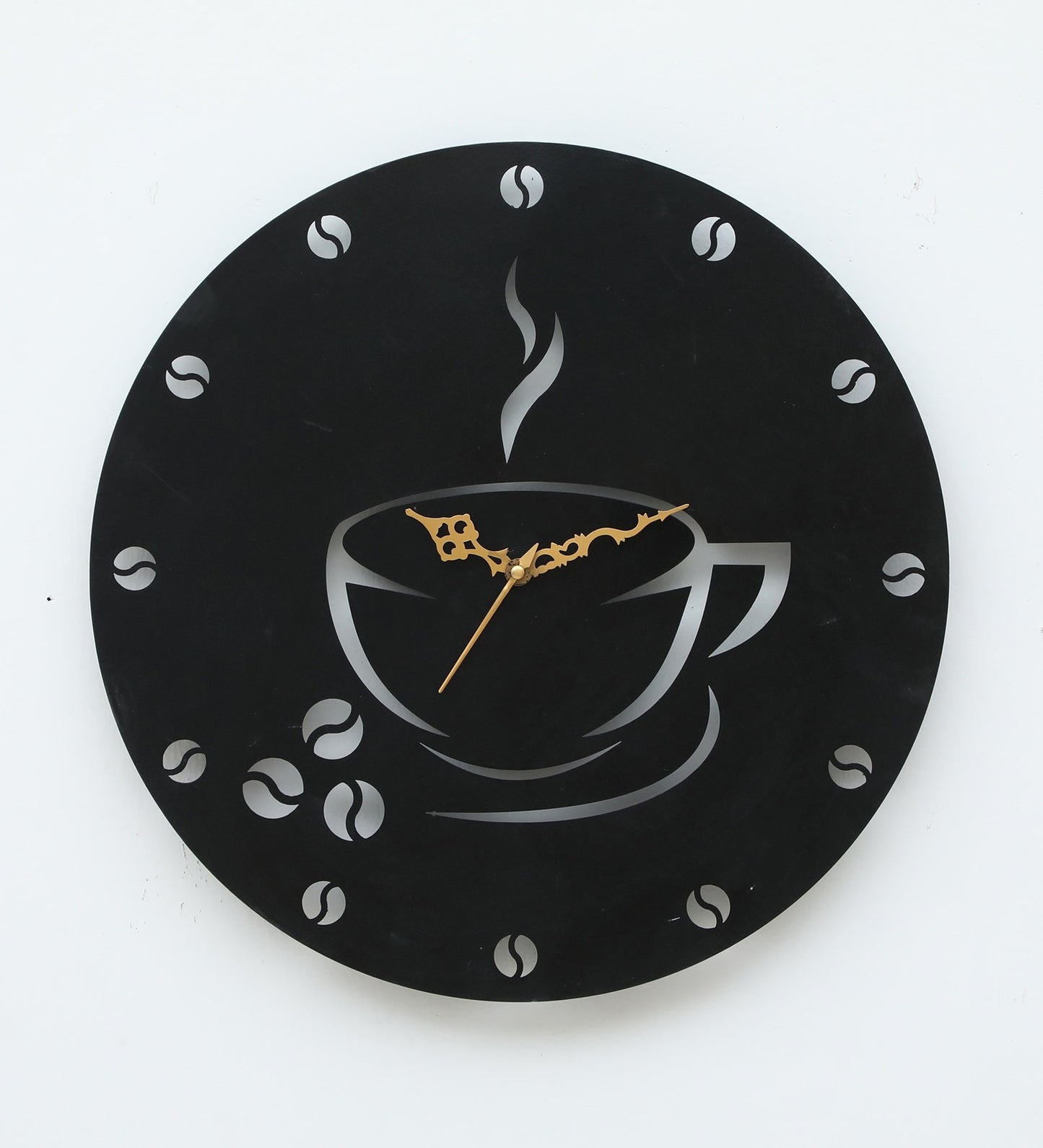 Handcrafted Laser-Cut Metal Wall Clock – 15" Diameter, 1.6mm Thick Metal, Quartz Movement, Modern Home Décor by Mint Furnish