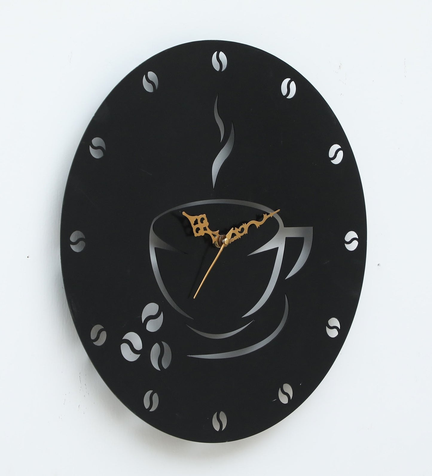 Handcrafted Laser-Cut Metal Wall Clock – 15" Diameter, 1.6mm Thick Metal, Quartz Movement, Modern Home Décor by Mint Furnish