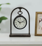 Handcrafted Metal Desk Top Clock – Bronze Finish | Elegant Timepiece for Your Workspace